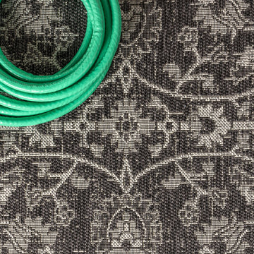 Palazzo Vine And Border Textured Weave Indoor/outdoor Area Rug